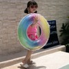 HappyHome Float Ring for Kids, Includes Glitter, Cute, Glitter, Rainbow,