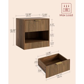 Apetaccat Tiny nightstand Small Night Stand Modern Bedside Table,Boho Side End Table for Bedroom,Living Room,Office(Walnut)