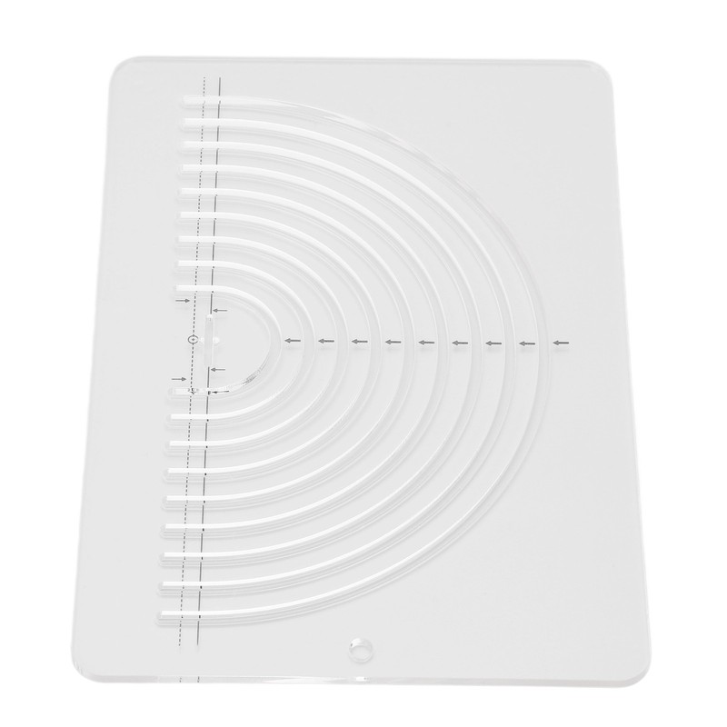 Circle Quilting Ruler Semicircle Durable Clear Acrylic Highly Accurate Wide