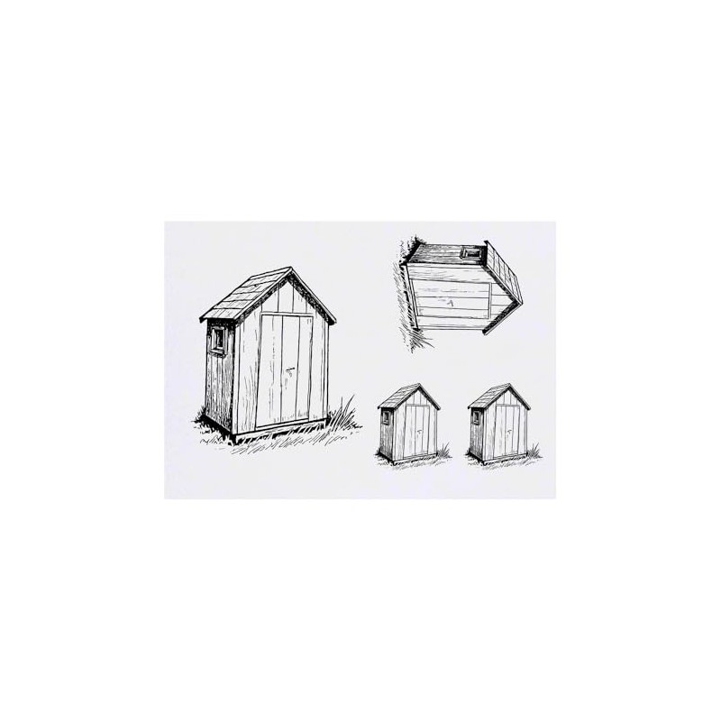 Azeeda 4 x 'Geräteschuppen' Temporäre Tattoos - Wasserfest, Hautfreundlich &