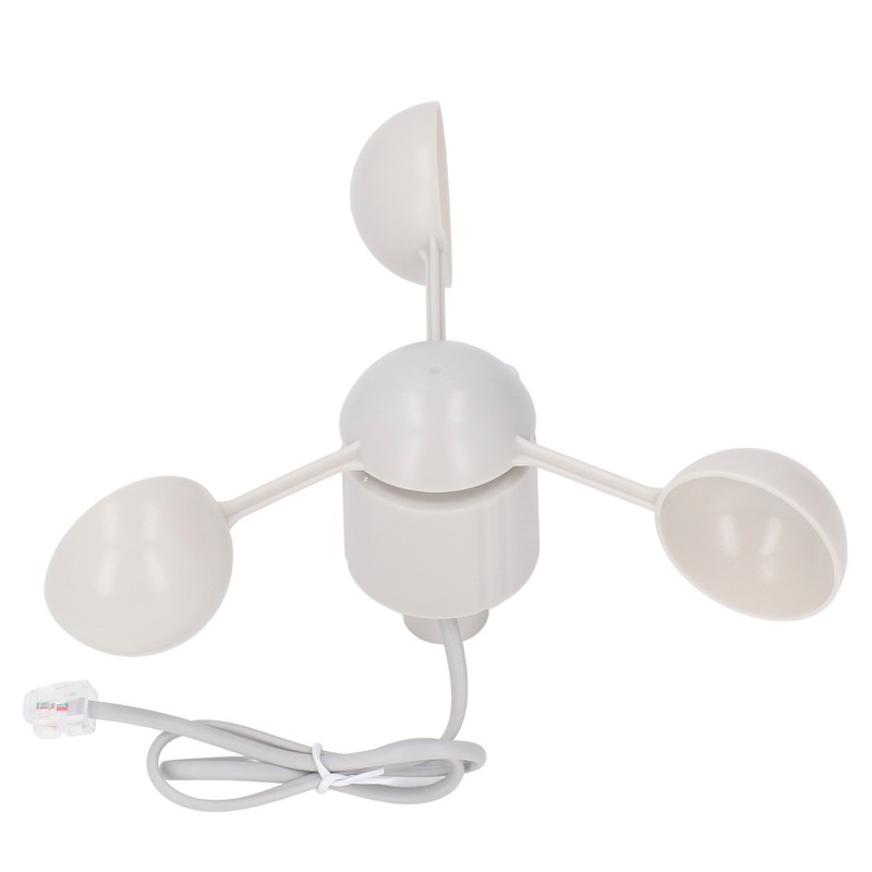 Anemometer Cup Speed Measuring Sensor Cup RJ11 Connector 3 Cups