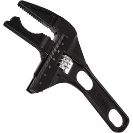 Herramientas Llave Ajustable Cuarto De Baño Plomería Llave Cuarto De Baño Llave De Plomería Fontaneros Llave Cuarto De Baño Llave Llave Grande Gran Apertura Grifo Pequeña Llave (Negro)