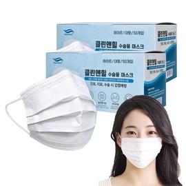 Midum Korea Domestic dental mask for health surgery, disposable 50 sheets x 2 boxes / 국산 덴탈마스크 보건용 수술용 일회용 50매 x 2박스