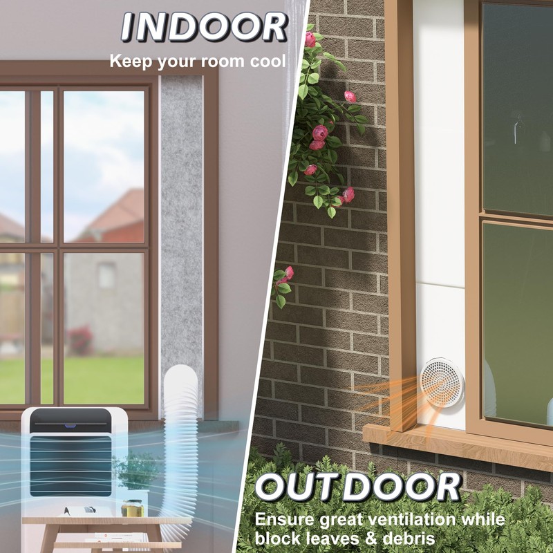 Flamorrow Portable Air Conditioner Window Seal Kit with Insulation Foam