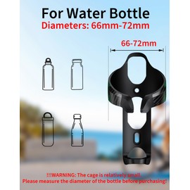 ENLEE for Bottles Diameter: 66-72mm Bike Water Bottle Cage, Lightweight Carbon Purple Bicycle Water Bottle Cage, Water Bottle Cage for Mountain/Road Bike with Screws Tool