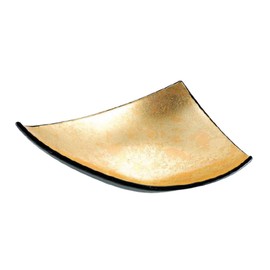 J-kitchens 872555 Serving Plate, 3 Yamasaki, Double Color Gold Foil 7.7 inches (19.5 cm), Made in Japan