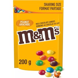 M&M's Peanut Candies, Stand up Pouch, 200g/7.1oz., {Imported from Canada}