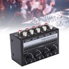 Stereo Mini Mixer Passive Audio Signal Controller 4 Channel Hub