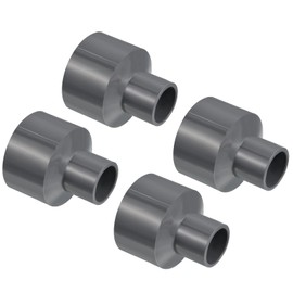 PATIKIL PVC Reduction Pipe Fitting 40 x 20 mm Straight Coupling Adapter Plug Grey Pack of 3