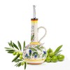 Gnlnkn 18 oz Ceramic Olive Oil Dispenser Bottle for Kitchen,