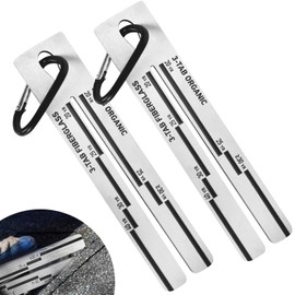 Laexepelle 4/09 Shingle Gauge, 2 Pack Measuring Tool for Roof, Roof Pitch Gauge with Carabiner Roofing for Measuring The Thickness of Roof Tiles