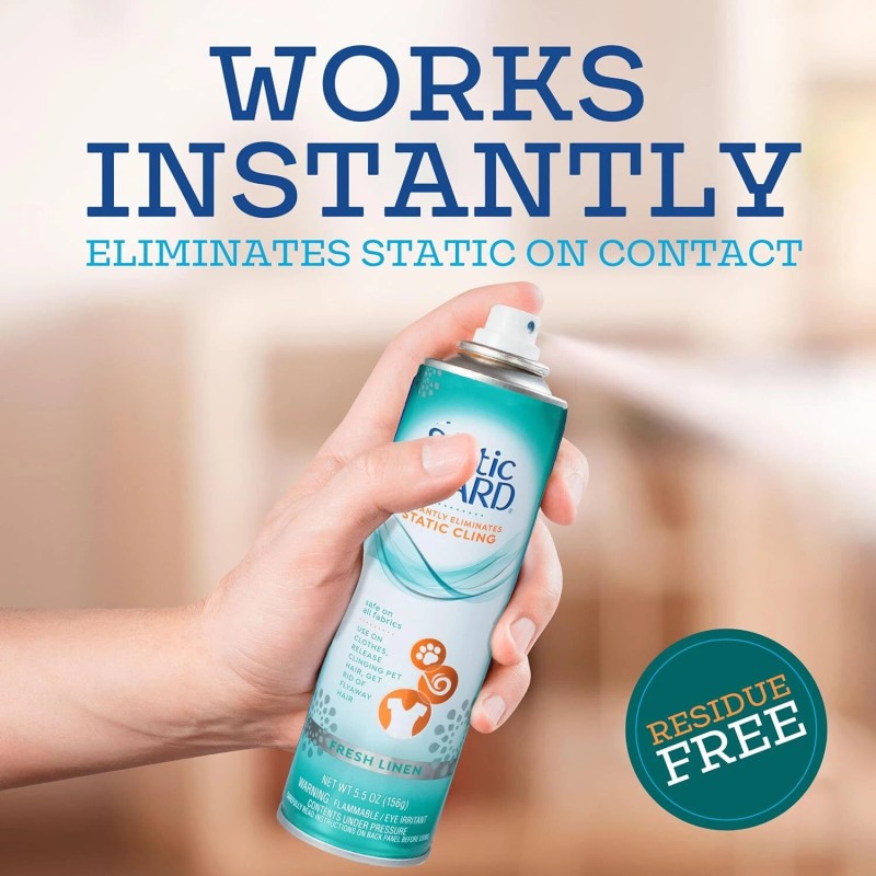 Static Guard Fresh Linen Scent Spray, 5.5 oz