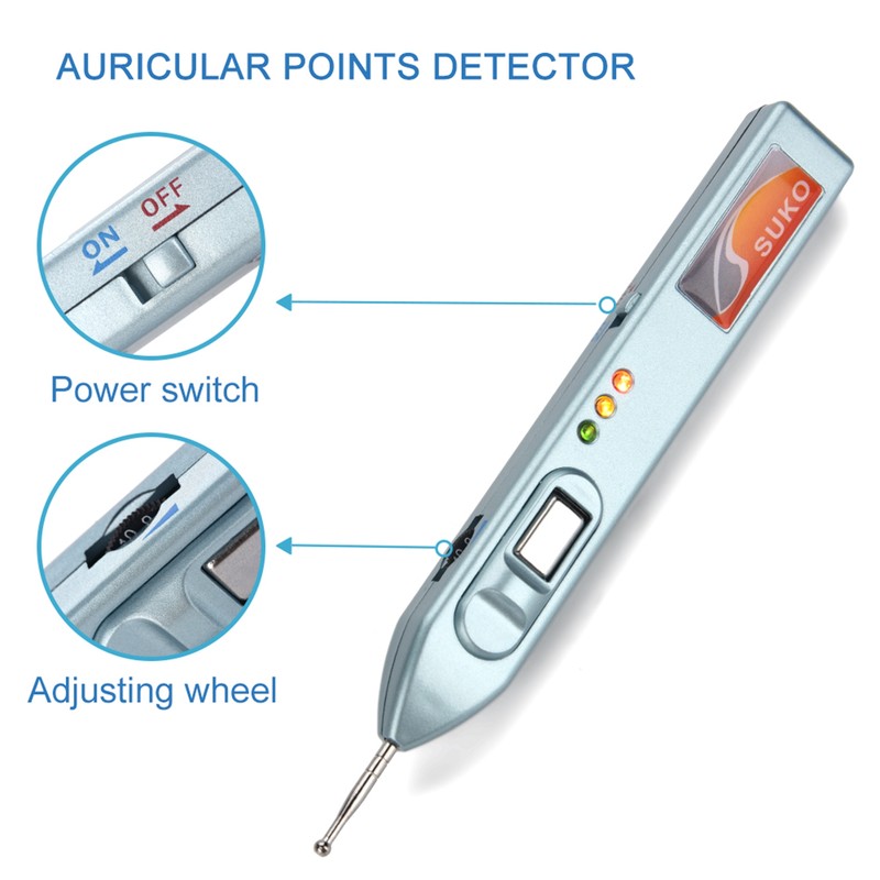 Auricular Points Detector Automatic Ear Detection Pen Warning Sound Acupressure