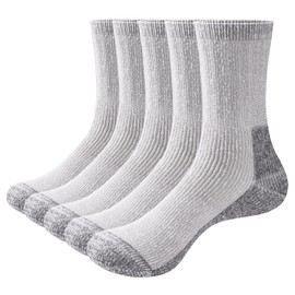 YUEDGE Mens Wool Socks Cozy Crew Thermal Socks Fleece Wam Socks Thick Winter Socks for Men 9-11,5 Pairs