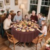 CXPSINC 2 Pack Premium Disposable Plastic Tablecloth 84" Round Table