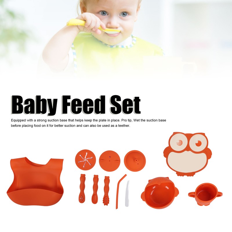 Baby Led Weaning Supplies Owl Shape Teether Safety Strong Suction