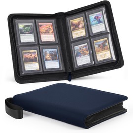 Toploader Binder Carpeta de 4 bolsillos para cargadores superiores rígidos de 3 x 4 pulgadas, capacidad para 128 cargadores superiores, álbum de tarje