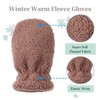 Zsedrut 3 Pairs Kids Winter Glove Fleece Lined Baby Girl