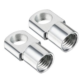 sourcing map M8 Female Thread 8 mm Hole Diameter Silver Tone A3 Steel Gas Spring Coupling Part DE de Pack of 2