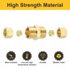 QUARKZMAN Compression Fittings, 1/2 Inch Brass Compression Fitting Straight Connector
