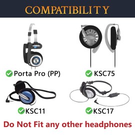 SOULWIT 6 Pcs Replacement Earpads for Koss Porta Pro, KSC11, KSC17, KSC75 Headphones, Soft and Durable Sponge Ear Pads Cushions with High-Density Foam - Orange