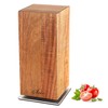 Knife block rotating 360 degrees magnetic without knife acacia wood