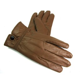 Leather Emporium - Damen Lederhandschuhe Weich Gefüttert Neu - Braun, S