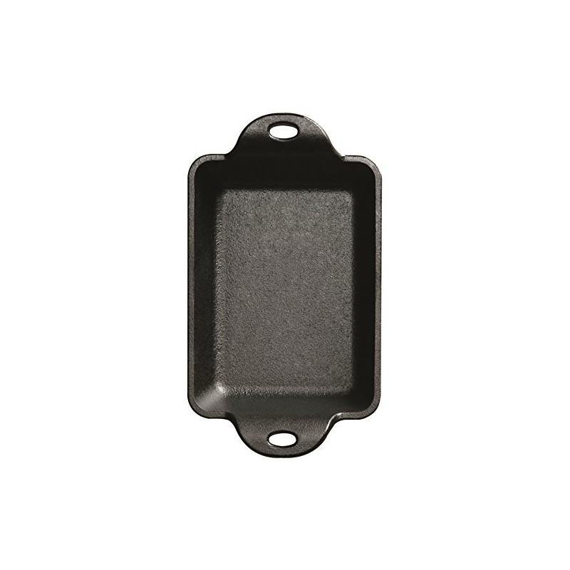 Lodge Heat Enhanced and Seasoned Cast Iron Rectangular Mini Server,