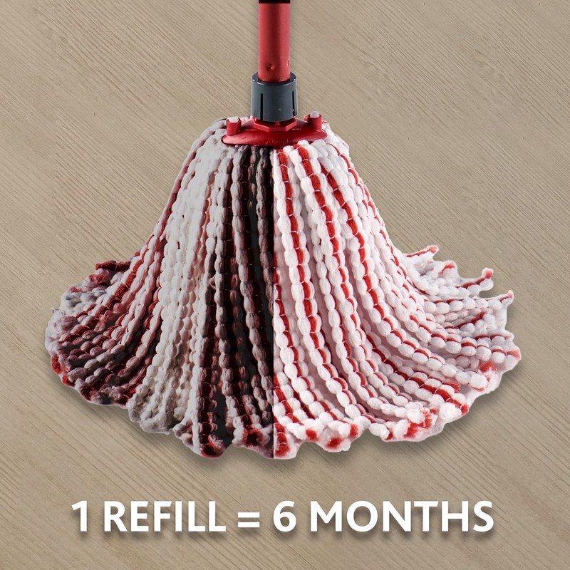 Vileda SuperMocio Microfaser Wischmop Ersatz, rot