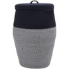 26"x20" Handcrafted Tall Cotton Rope Basket with Lid, Stylish Flagon