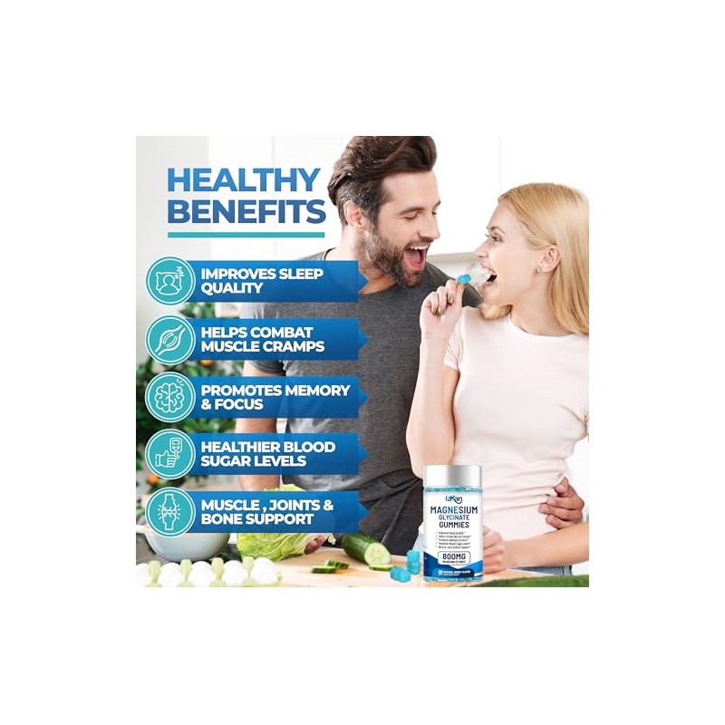 Magnesium Glycinate 1600mg with Calcium, Potassium, Vitamin D & CoQ10