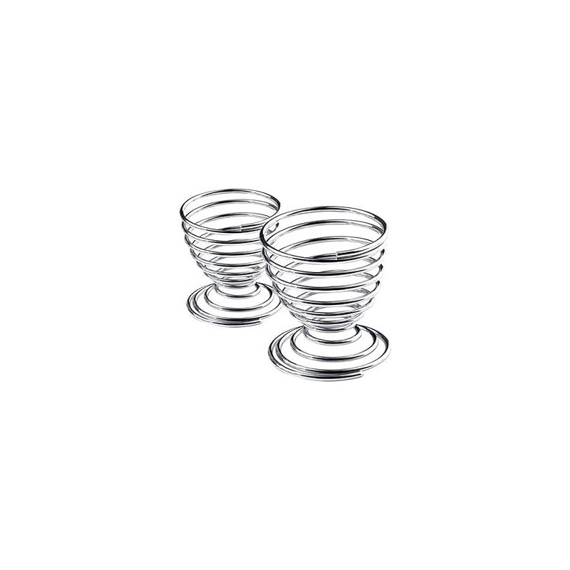 1 x Metal Egg Cup Spiral Kitchen Breakfast Hard Boiled