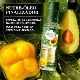 HERBAL ESSENCES Bio:Renew, Nutre Óleo Finalizador - aceite para cabello seco Nutre e Hidrata Pequi & Aguacate 95 ml