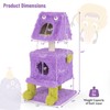 Tangkula Monster-Themed Cat Tree, 3-Level Cat Tower Activity Center with