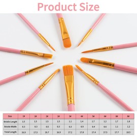 GENHH 20 Piece Children's Make-Up Brush Set, Make Up Sponges - High-Quality Artist Brush Sets with Wooden Handles, Painting Oil Paint Brush for Body Painting, Beginners, Artists, Children and Adults