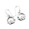 Sterling Silver Celtic Claddagh Drop Earrings/Dangle/Earring