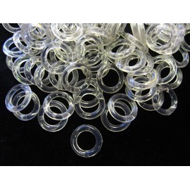 50 Clear Plastic 13mm Roman Blind Rings