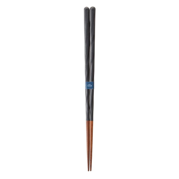 KURABI 125046 Chopsticks Krabi, Black Yuzu, 9.1 inches (23 cm), Dishwasher Safe, Anti-Slip, Made in Japan