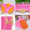 Rainmae 5 Pcs Baroque Style Curlicues Scroll Lace Fondant Silicone