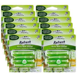 Refresh Your Car! Car Air Fresheners Vent Sticks, Odor Eliminator for Car Vent Air Freshener (Cucumber Melon, 12 Packs)