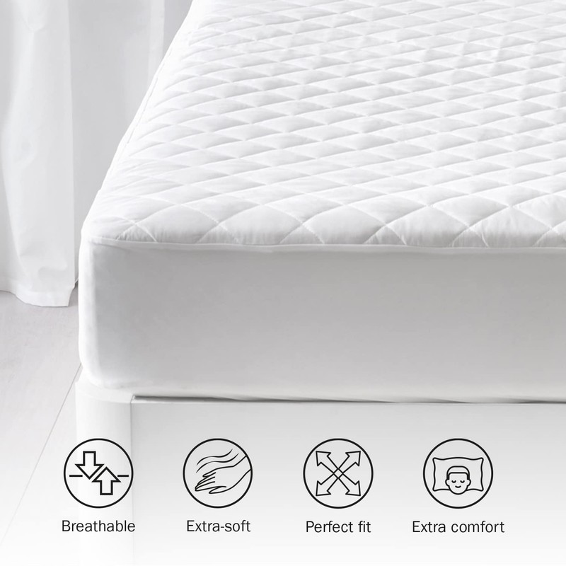 Pikolin Home Padded Mattress Protector, Breathable Letto 90-90 x 190/200