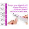 5 Pcs Professional Nail Files Double Sided Half Moon Shaped