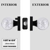 HIEMEY Glass Crystal Door Knobs Interior with Lock, Round Clear