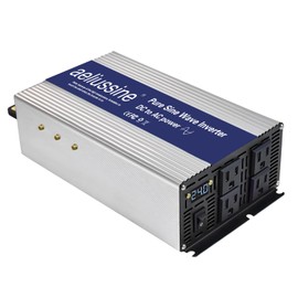 Aeliussine 2000W Pure Sine Wave Inverter-24V DC to 110V 120V AC Power Converter with 4 AC Outlets, 24 Volt Power Inverter for Truck, Rv, Camping, Home, Emergency Pow