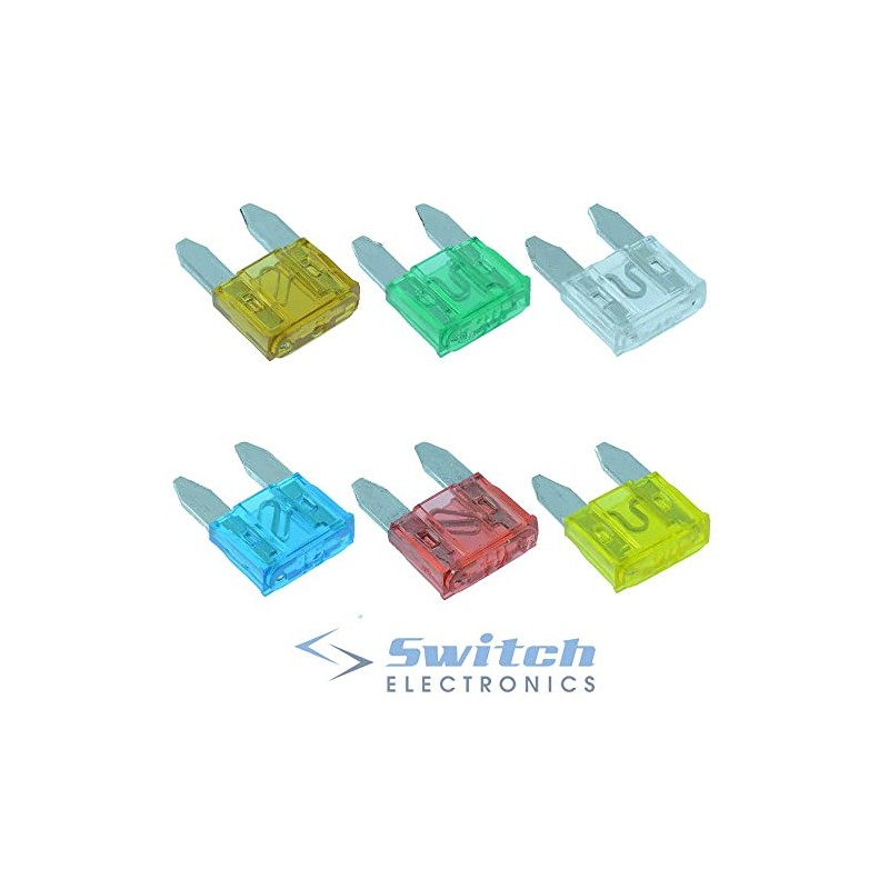 60 x Mini Blade Fuses 5A 10A 15A 20A 25A