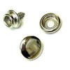 Trimming Shop 15mm Screw Press Studs 3 Part Durable Snap Fasteners for Awning, Canvas, Fabric, Marine Grade, Wood, Boat Cover, DIY Leathercrafts, Silver, 10pcs