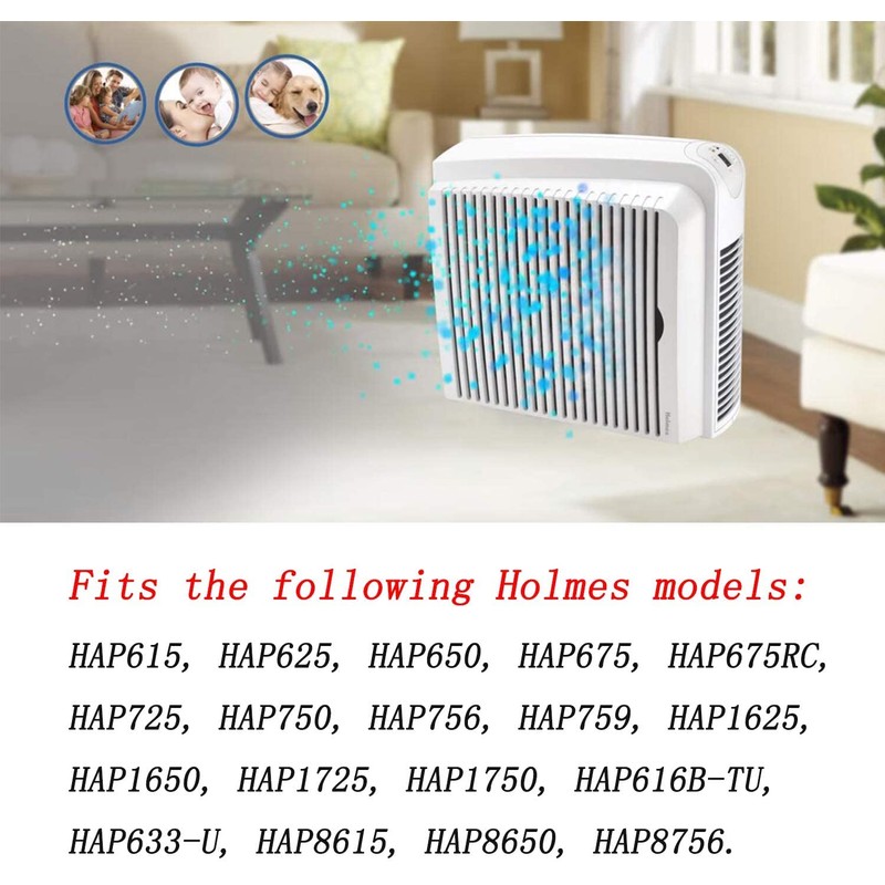 HAPF600 True HEPA Filter Compatiable with Holmes B Filter -