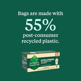 Seventh Generation Extra Strong Tall Kitchen Trash Bags 13 Gallon Pack of 6 30 count