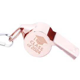 Calltoge Class of 2024 Graduation Gifts for Friend Son Daughter Teen Girl Boy Boyfriend Girlfriend Classmate The Tassel Was Worth The Hassle Stainless Steel Whistle Coach Present (Rose Gold)