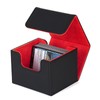 Card Storage Box Multipurpose Large Capacity Flip Side Insert PU